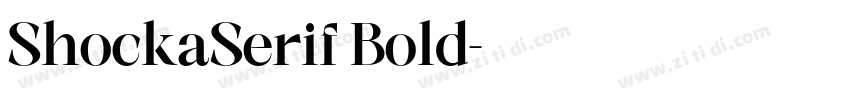 ShockaSerif Bold字体转换